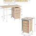 Foldable Laptop Desk with Drawers and Rolling Wheels - ShipItFurniture