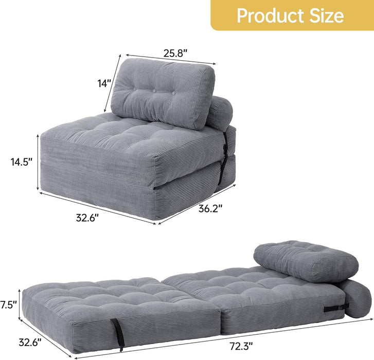 Folding Sofa Bed Convertible Chair for Small Spaces - ShipItFurniture