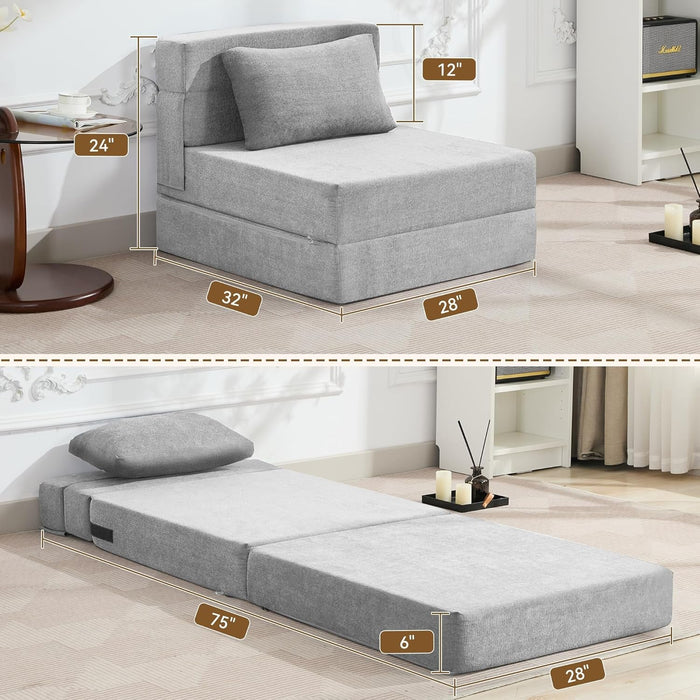 Folding Sofa Bed Convertible Couch with Memory Foam - ShipItFurniture
