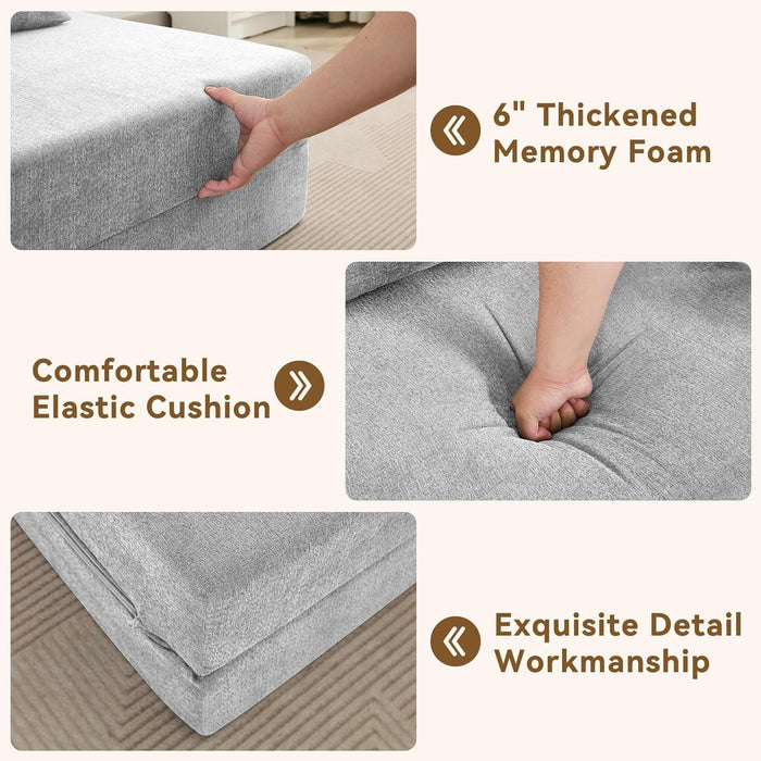 Folding Sofa Bed Convertible Couch with Memory Foam - ShipItFurniture