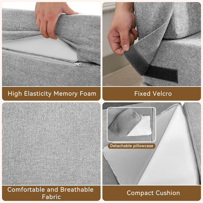 Folding Sofa Bed Convertible Couch with Memory Foam - ShipItFurniture