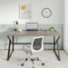 Gray Industrial Computer Desk for Home Office and Gaming - ShipItFurniture