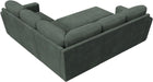 Green Corduroy Sectional Sleeper Sofa With Storage - ShipItFurniture