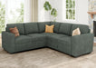 Green Corduroy Sectional Sleeper Sofa With Storage - ShipItFurniture