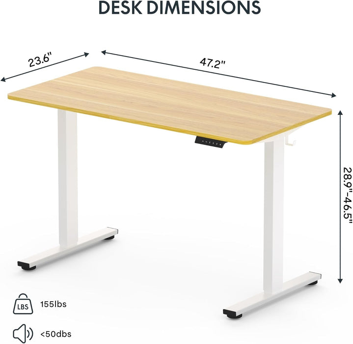 Height Adjustable Electric Sit Stand Desk for Home - ShipItFurniture