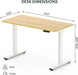 Height Adjustable Electric Sit Stand Desk for Home - ShipItFurniture
