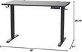 Height Adjustable Electric Standing Desk, 48 X 24 Inches Sit Stand up Desk, Memory Computer Home Office Desk with Two - Piece Desktop (Black) - ShipItFurniture
