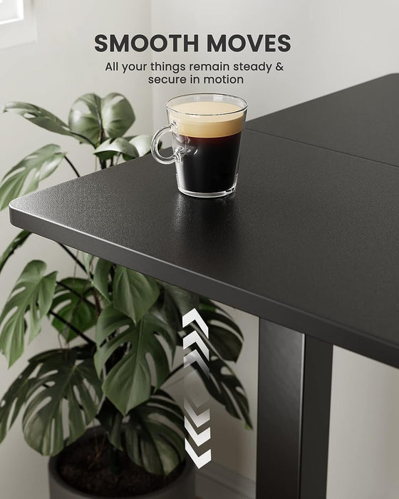 Height Adjustable Electric Standing Desk, 48 X 24 Inches Sit Stand up Desk, Memory Computer Home Office Desk with Two - Piece Desktop (Black) - ShipItFurniture