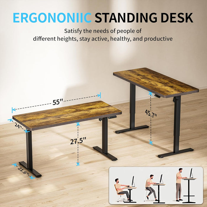 Height Adjustable Electric Standing Desk for Home Office - ShipItFurniture