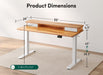 Height Adjustable Electric Standing Desk with Double Drawer - ShipItFurniture