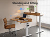 Height Adjustable Electric Standing Desk with Double Drawer - ShipItFurniture