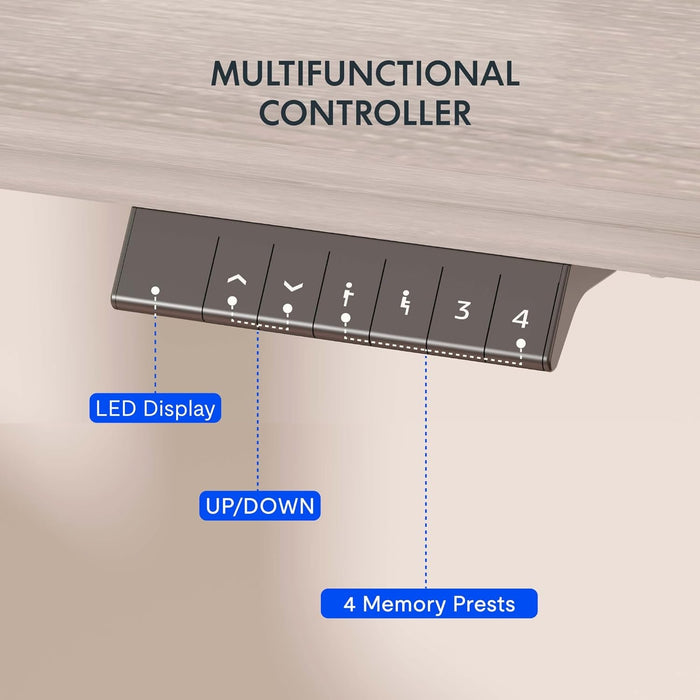 Height Adjustable Electric Standing Desk with Smooth Surface - ShipItFurniture