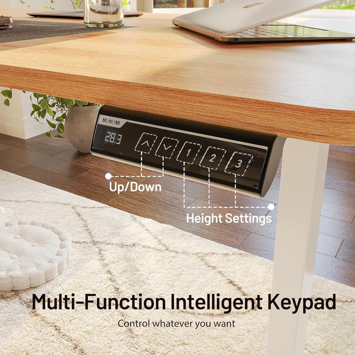 Height Adjustable Electric Standing Desk with Wheels and Memory Presets - ShipItFurniture