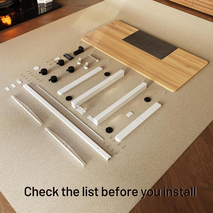 Height Adjustable Electric Standing Desk with Wheels and Memory Presets - ShipItFurniture