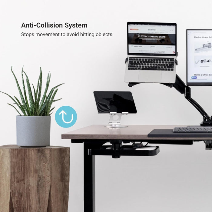 Height Adjustable L Shaped Standing Desk With Spacious Surface - ShipItFurniture