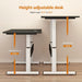Height Adjustable Manual Standing Desk for Home Office - ShipItFurniture