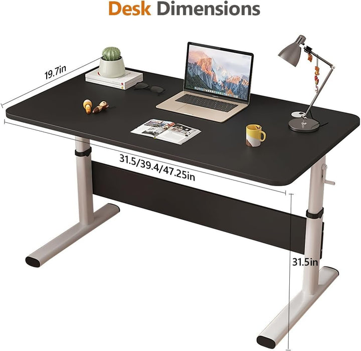 Height Adjustable Manual Standing Desk for Home Office - ShipItFurniture