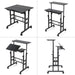 Height Adjustable Mobile Desk with Tilting Top and Wheels - ShipItFurniture