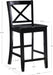 Home Dcor Black X Back Counter Stool, 16" W X 17.91" D X 37.01" H - ShipItFurniture