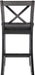 Home Dcor Black X Back Counter Stool, 16" W X 17.91" D X 37.01" H - ShipItFurniture