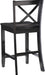 Home Dcor Black X Back Counter Stool, 16" W X 17.91" D X 37.01" H - ShipItFurniture