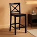 Home Dcor Black X Back Counter Stool, 16" W X 17.91" D X 37.01" H - ShipItFurniture