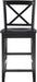 Home Dcor Black X Back Counter Stool, 16" W X 17.91" D X 37.01" H - ShipItFurniture
