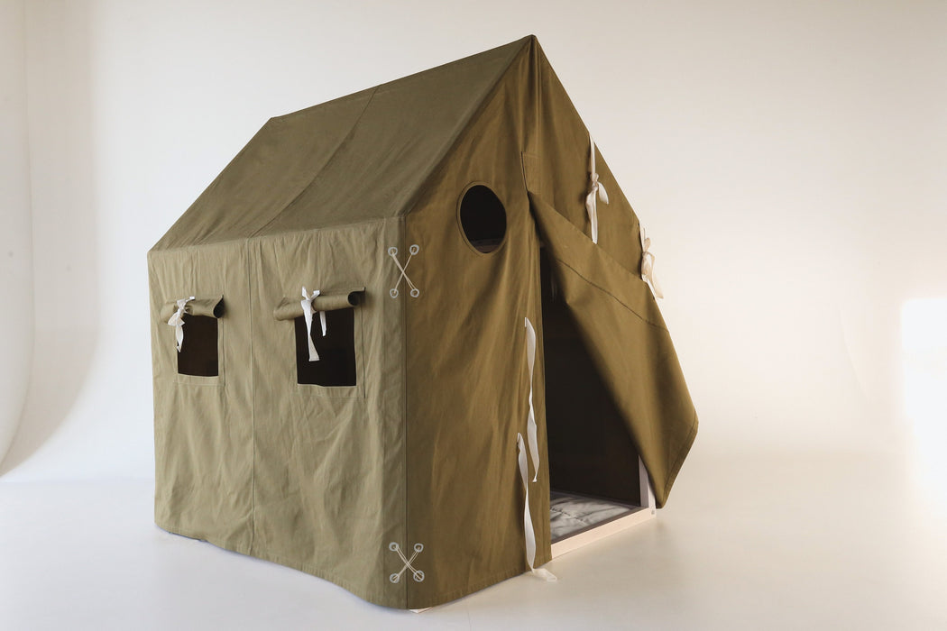 Big Khaki Playhouse, Playhouse with Windows, Milk Mat