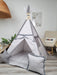 Teepee Tent for Kids | Gray Neutral Teepee Playhouse | Indoor Wigwam Playzone for Boys & Girls | Cozy Kids Playhouse