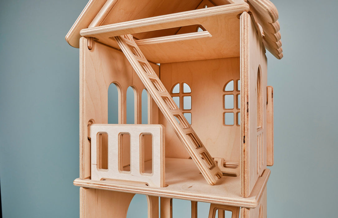 Magical Wooden Staircase Playhouse - Hanging & Standing, Perfect for Kids' Room Decoration