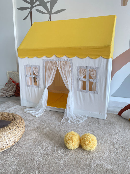 Play Tent with Mat, Customised Kids Playhouse, Easy to Wash, Indoor and Outdoor Play Castle Kids Tent for Girls