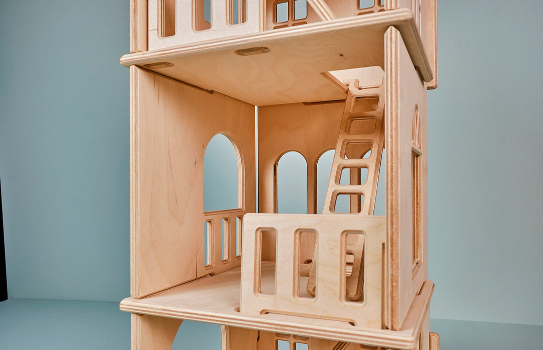 Magical Wooden Staircase Playhouse - Hanging & Standing, Perfect for Kids' Room Decoration