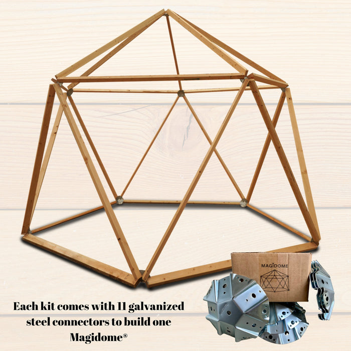 ® Steel Geodesic Dome Connector Kit. Build Your Own Magical Space , Playhouse, Tent, Trellis or Mini Greenhouse.