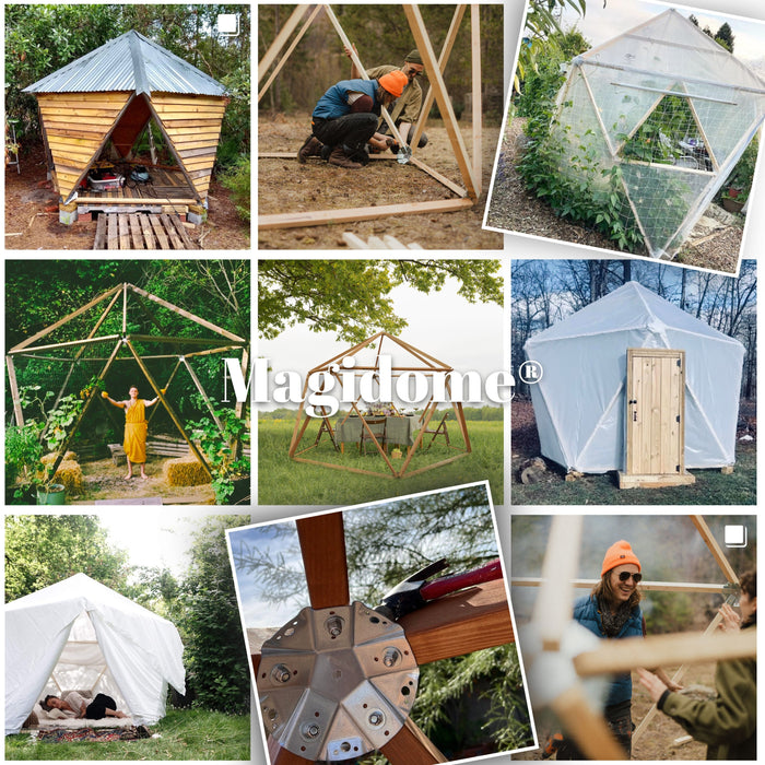 ® Steel Geodesic Dome Connector Kit. Build Your Own Magical Space , Playhouse, Tent, Trellis or Mini Greenhouse.