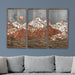 Large Geometric Mountain Triptych, Laser Cut Wall Art, Modern Rustic Wall Decor