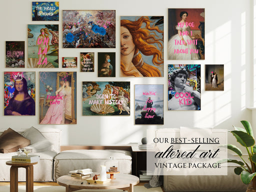 ENTIRE STORE SALE, Wall Art Bundle,Vintage Gallery Sets,Eclectic and Maximalist Prints,Vintage Wall Decorations,Altered Art,Trendy Posters