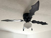 Bat Ceiling Fan, Bat Fan Goth Home Decor, Gothic Room Decor, Bat Pull String Fan, Decorative Bat Wing Fan with Light Fixture, Batwing Fan