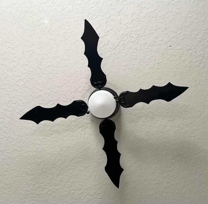 Bat Ceiling Fan, Bat Fan Goth Home Decor, Gothic Room Decor, Bat Pull String Fan, Decorative Bat Wing Fan with Light Fixture, Batwing Fan