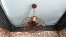 Nautical Modern Copper Finish Adjustable Height Pedestal Fan-Home Decor Accent - Ceiling & Wall Mountable for Bedroom, Office, and Kitchen