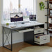 Industrial Office Desk with Storage Drawers and Keyboard Tray - ShipItFurniture