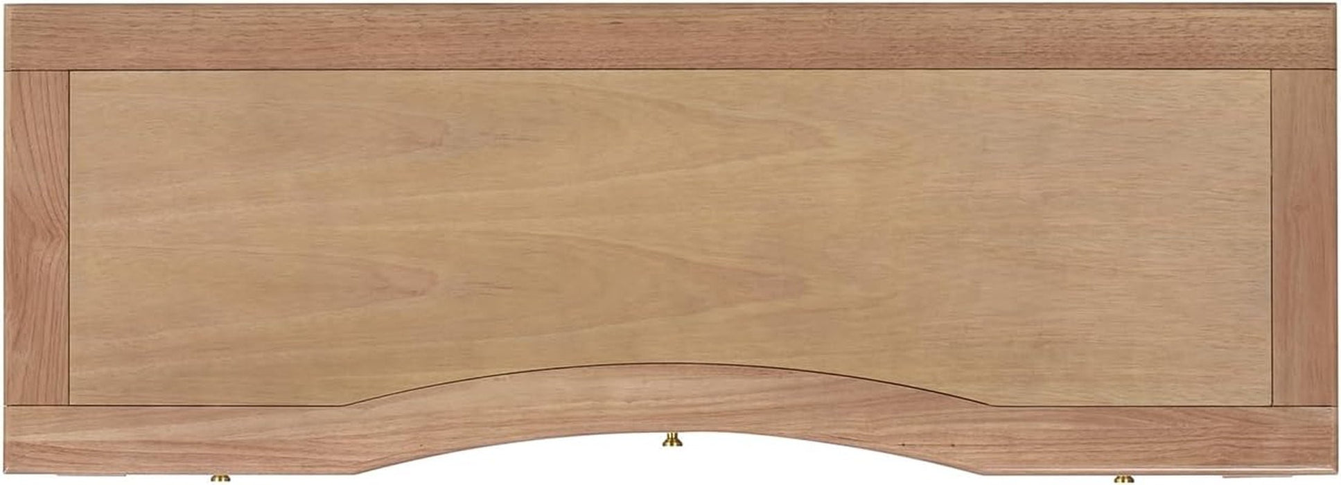 JTH Luxe Dauphin 55" 3 - Drawer Wood Executive Desk, Natural Brown Wood - ShipItFurniture