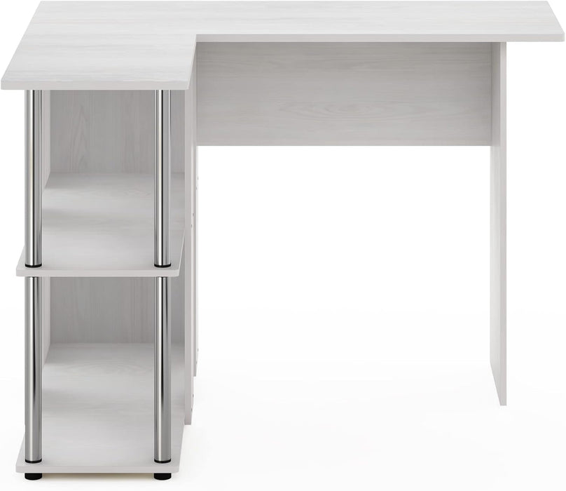 L Shape Desk with Bookshelf for Space Efficiency - ShipItFurniture