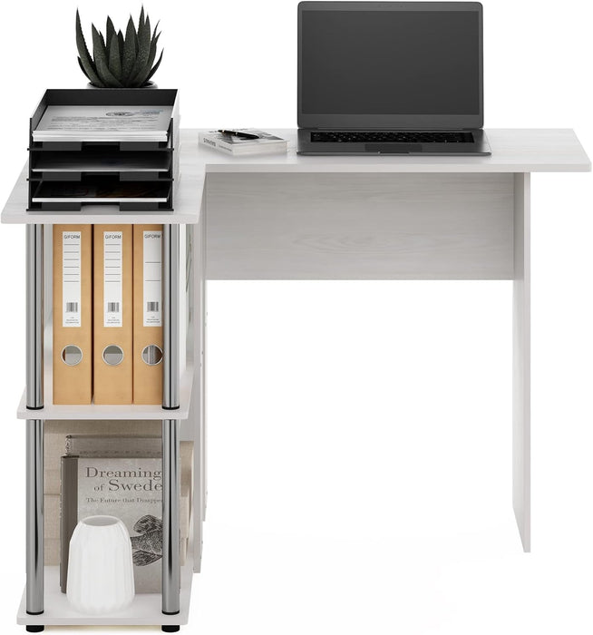 L Shape Desk with Bookshelf for Space Efficiency - ShipItFurniture