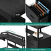 L Shaped Adjustable Standing Desk with File Drawer - ShipItFurniture