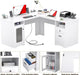 L Shaped Computer Desk with Power Outlets and USB Ports - ShipItFurniture