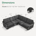 L Shaped Convertible Sectional Sofa for Small Spaces - ShipItFurniture