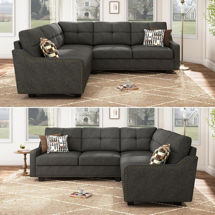 L Shaped Convertible Sectional Sofa for Small Spaces - ShipItFurniture