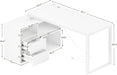 L Shaped Desk with Drawers&Shelves, 55'' Corner Computer Desk with Power Outlets, Reversible PC Table with Storage File Cabinet for Home Office Studying Writing Gaming Workstation (White) - ShipItFurniture