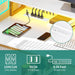 L Shaped Desk With LED Light And Power Outlets - ShipItFurniture