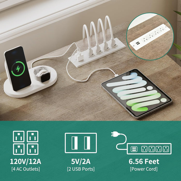 L Shaped Desk with Power Outlets, 60 Inch Computer Desk Corner Desk with File Drawer, Home Office Desk with Monitor Stand & Storage Shelves, L - Shaped Desk with File Cabinet, Grey Wash - ShipItFurniture